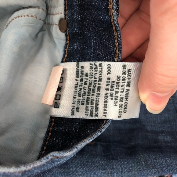 JOE'S JEANS Denim Cutoff Shorts Raw Hem 26 Dark Wash Medium Wash Stretch Denim - Picture 7 of 8